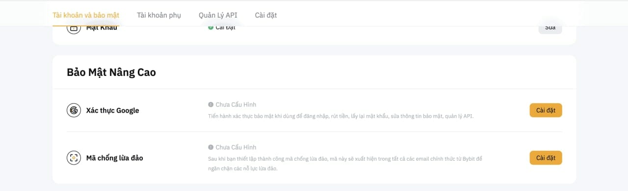 Bảo mật nâng cao