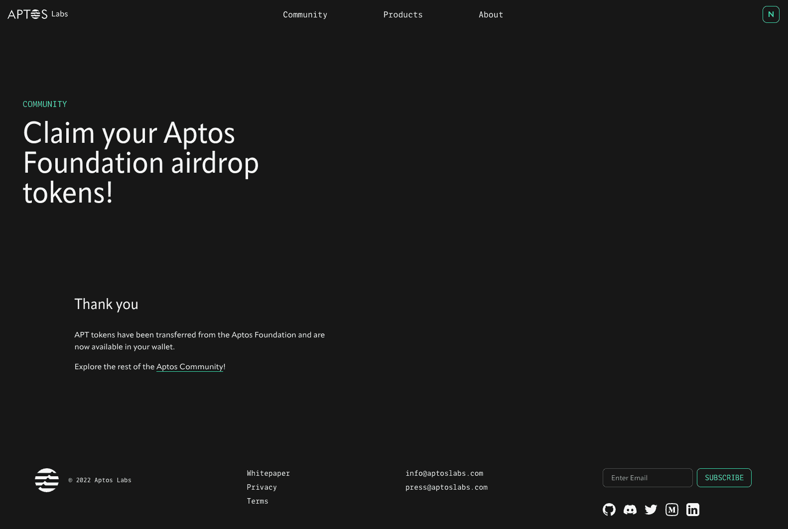Toàn cảnh sự kiện Airdrop bất ngờ của Aptos 20 Anh chup Man hinh 2022 10 19 luc 11.09.04