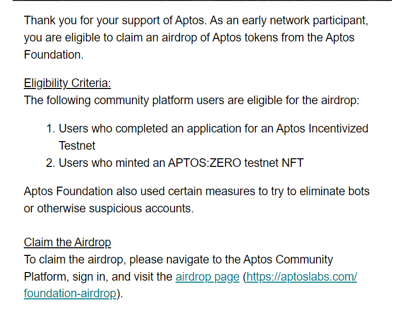 Toàn cảnh sự kiện Airdrop bất ngờ của Aptos 19 airdrop mail o5iACdWCBrGVb4cF